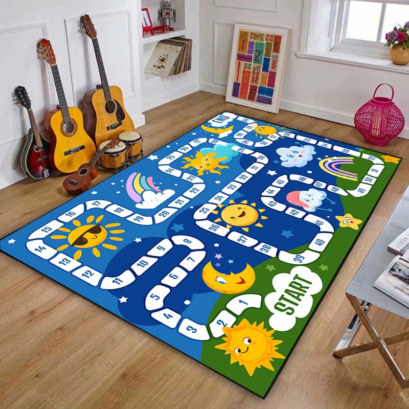 Outdoor Adventure Learning - Adventure Path Area Rug for Playroom