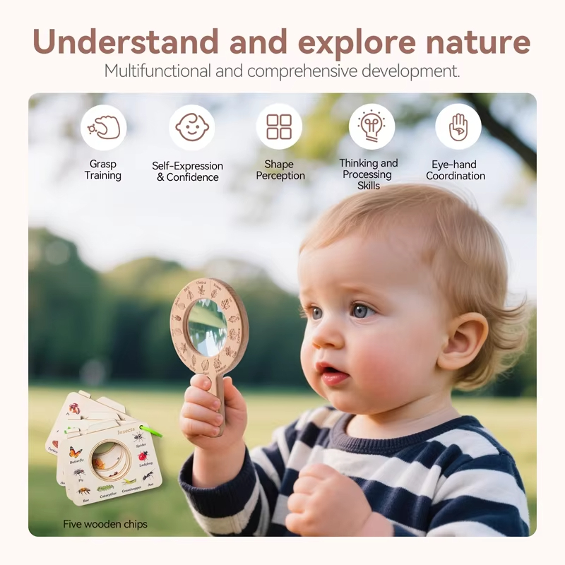 Wooden Montessori Toy Magnifyi - Outdoor Adventure Learning ulasan dan harga