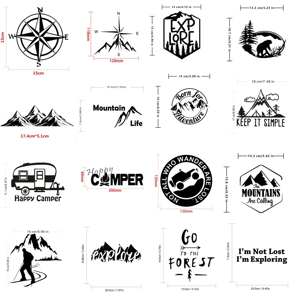Car Stickers Adventure Outdoor - Outdoor Adventure Series ulasan dan harga